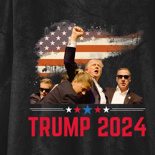 President Trump Trending Political Trump 2024 Election Hooded Wearable Blanket