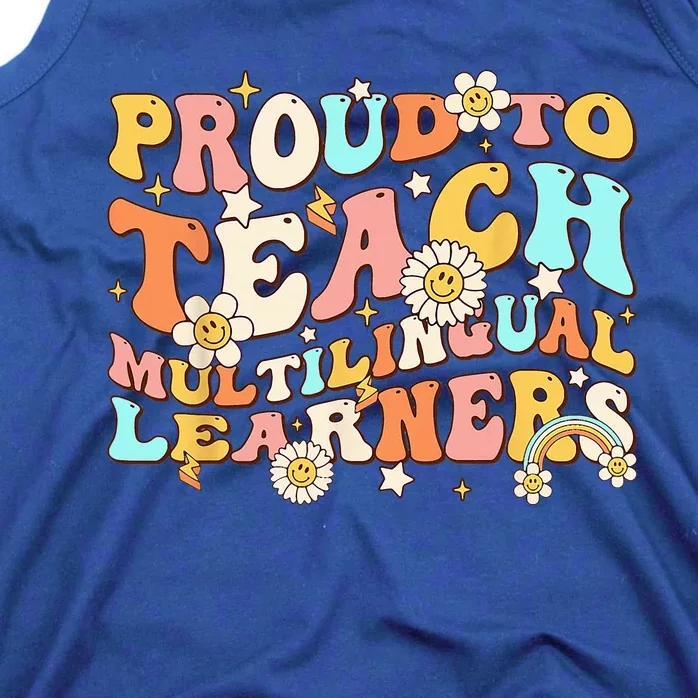 Proud To Teach Multilingual Learners Maestra Spanish Groovy Tank Top