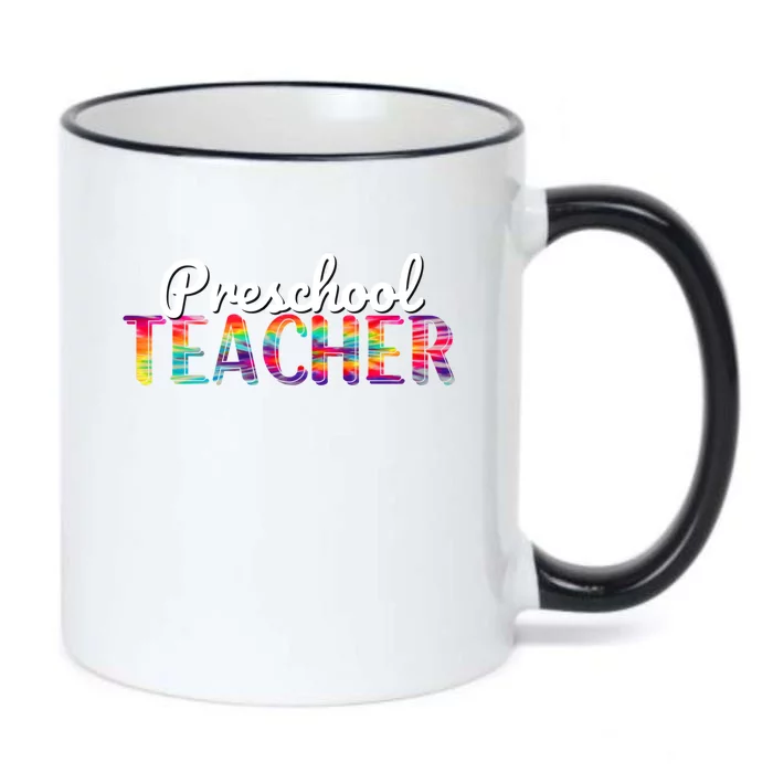 Preschool Teacher Tie Dye Back To School Preschool Funny Gift Black Color Changing Mug