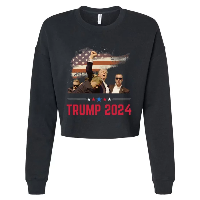 President Trump Trending Political Trump 2024 Election Cropped Pullover Crew