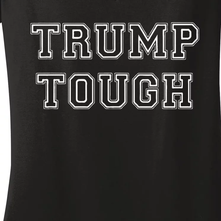 Patriotic Trump Tough Usa Women's V-Neck T-Shirt