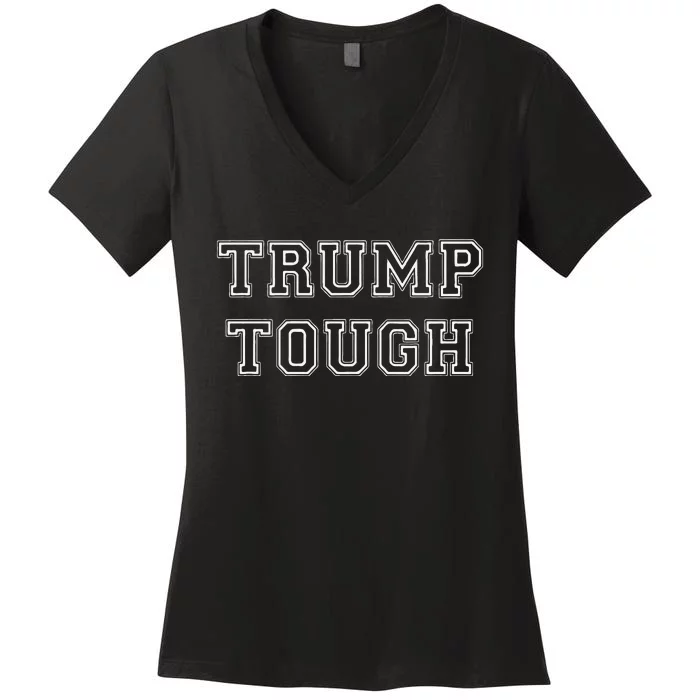 Patriotic Trump Tough Usa Women's V-Neck T-Shirt