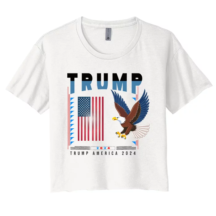 President Trump Trending Political 2024 Women's Crop Top Tee