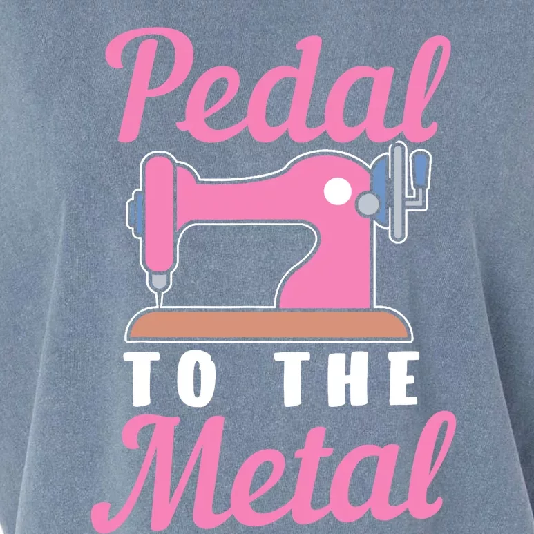 Pedal To The Metal Sewing Machine Garment-Dyed Women's Muscle Tee