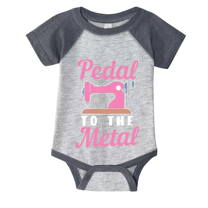 Pedal To The Metal Sewing Machine Infant Baby Jersey Bodysuit