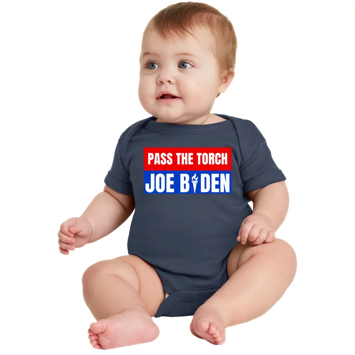 Pass The Torch Joe Biden Funny Saying Baby Bodysuit