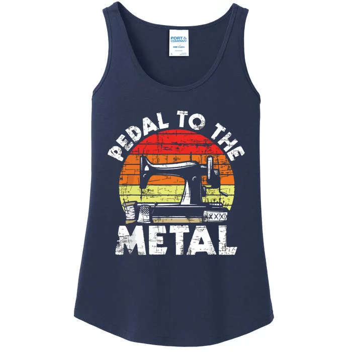 Pedal To The Metal Sewing Machine Quilter Quilting Ladies Essential Tank