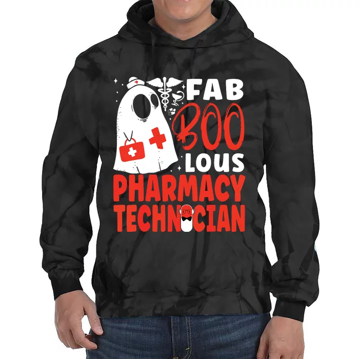 Pharmacy Tech Technician Pharmacist Student Halloween Fab Tie Dye Hoodie