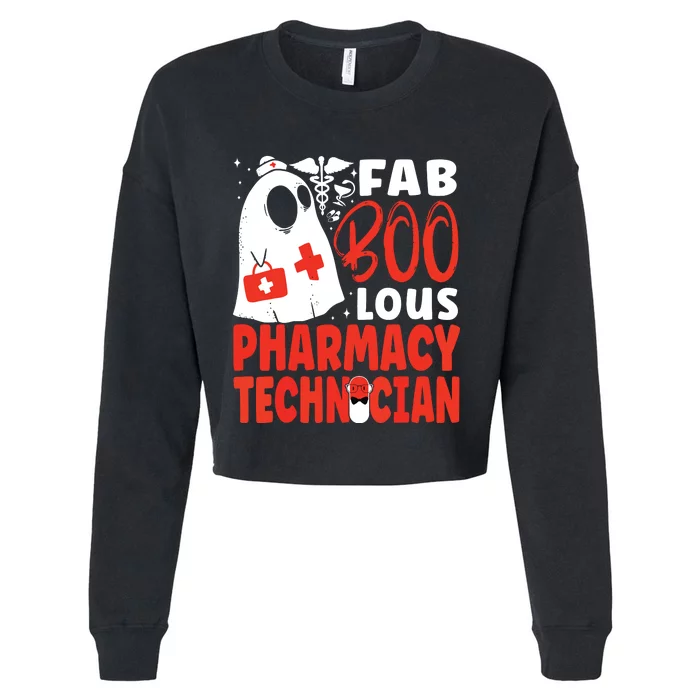 Pharmacy Tech Technician Pharmacist Student Halloween Fab Cropped Pullover Crew