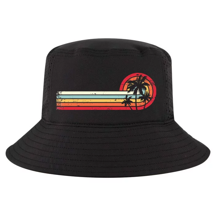 Palm Tree Tropical Beach Retro Style 70s 80s Cool Comfort Performance Bucket Hat