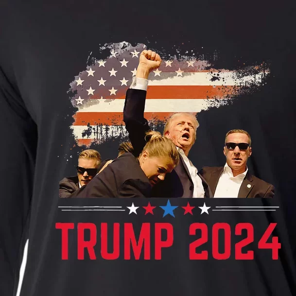 President Trump Trending Political Trump 2024 Election Cooling Performance Long Sleeve Crew