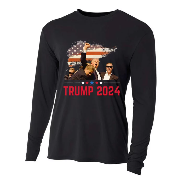 President Trump Trending Political Trump 2024 Election Cooling Performance Long Sleeve Crew