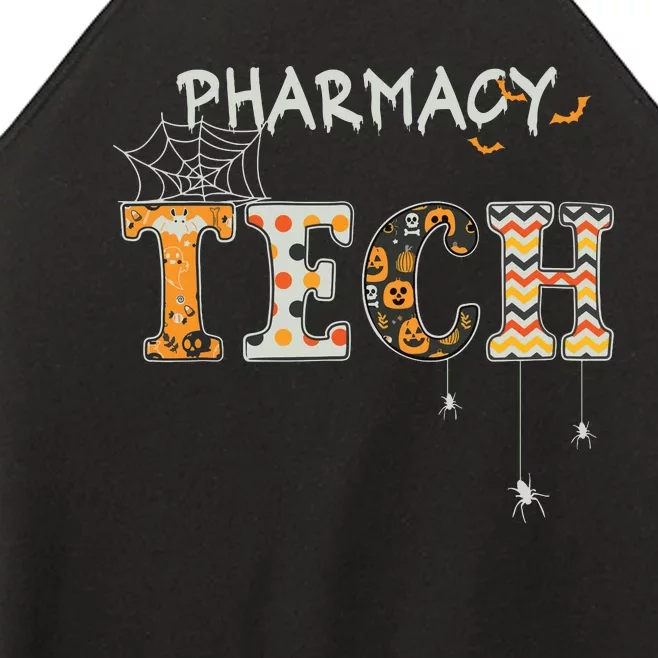 Pharmacy Technician Tech Funny Pharmacist Halloween Spooky Women’s Perfect Tri Rocker Tank