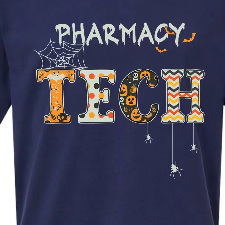 Pharmacy Technician Tech Funny Pharmacist Halloween Spooky Sueded Cloud Jersey T-Shirt