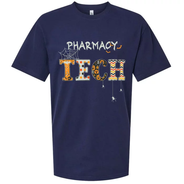 Pharmacy Technician Tech Funny Pharmacist Halloween Spooky Sueded Cloud Jersey T-Shirt