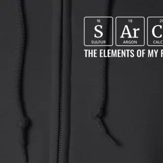 Periodic Table T Chemistry Sarcasm Elements Full Zip Hoodie