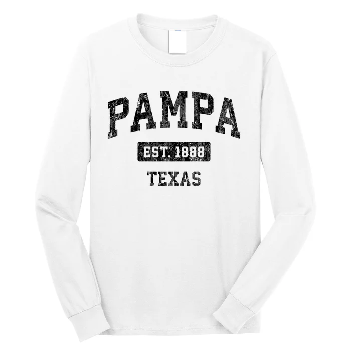 Pampa Texas Tx Vintage Sports Established Design Long Sleeve Shirt