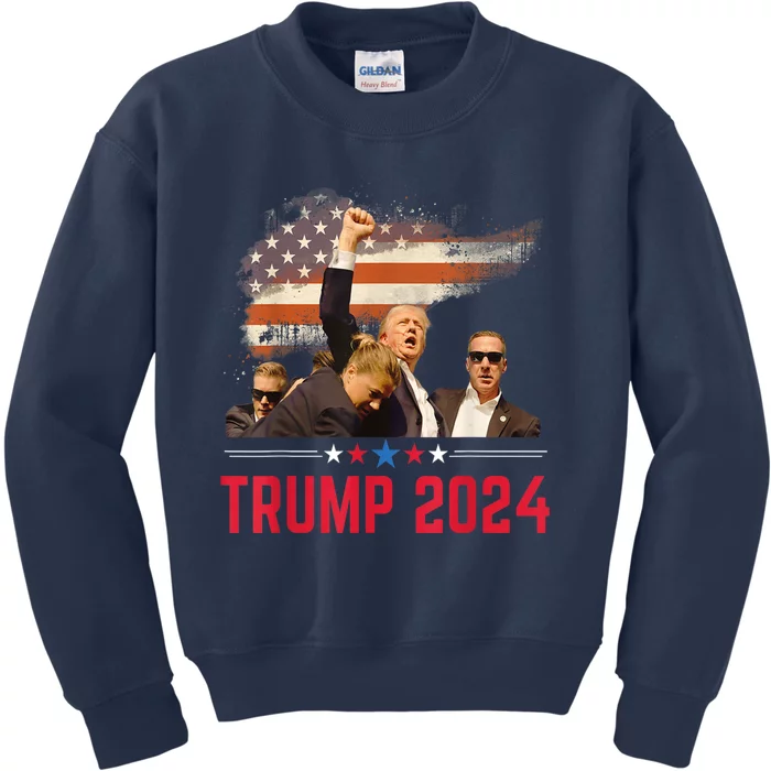 President Trump Trending Political Trump 2024 Election Kids Sweatshirt