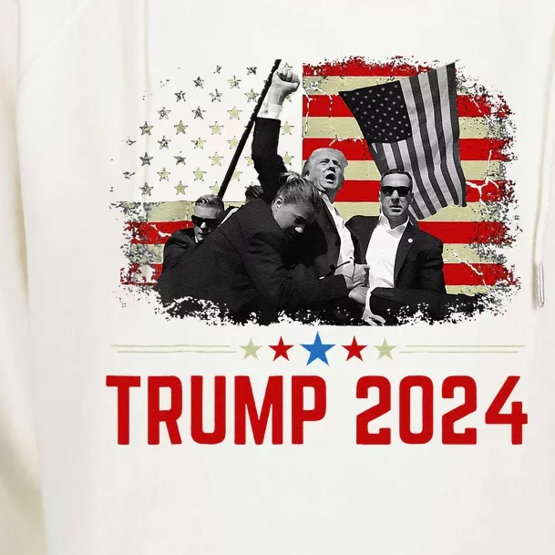 President Trump Trending Political Trump 2024 Election Womens Funnel Neck Pullover Hood