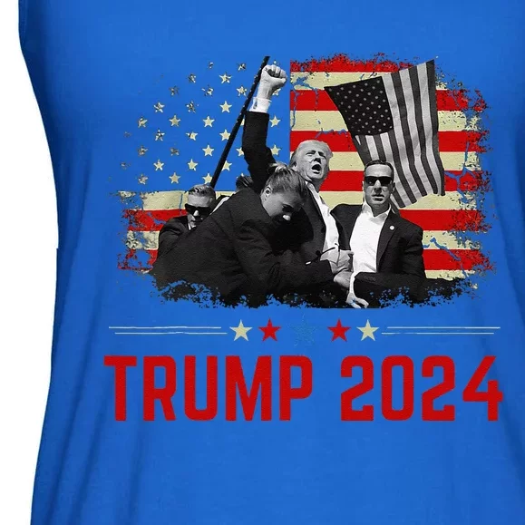 President Trump Trending Political Trump 2024 Election Ladies Essential Flowy Tank