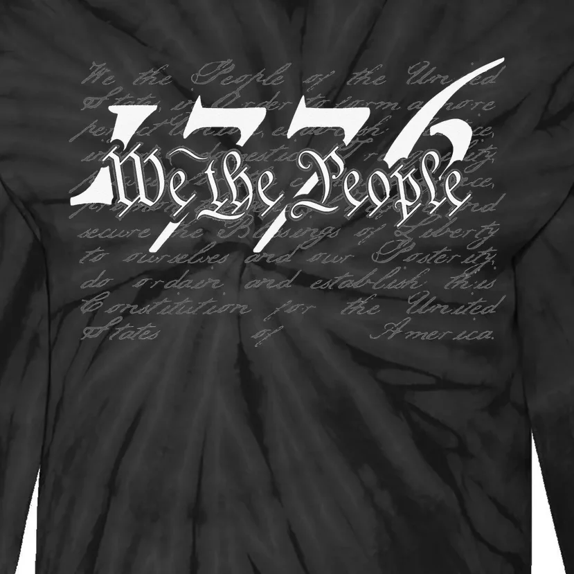 Preamble To the US Constitution 1776 We The People Tie-Dye Long Sleeve Shirt