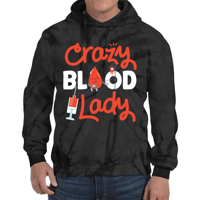 Phlebotomist Tech Technician Blood Tie Dye Hoodie