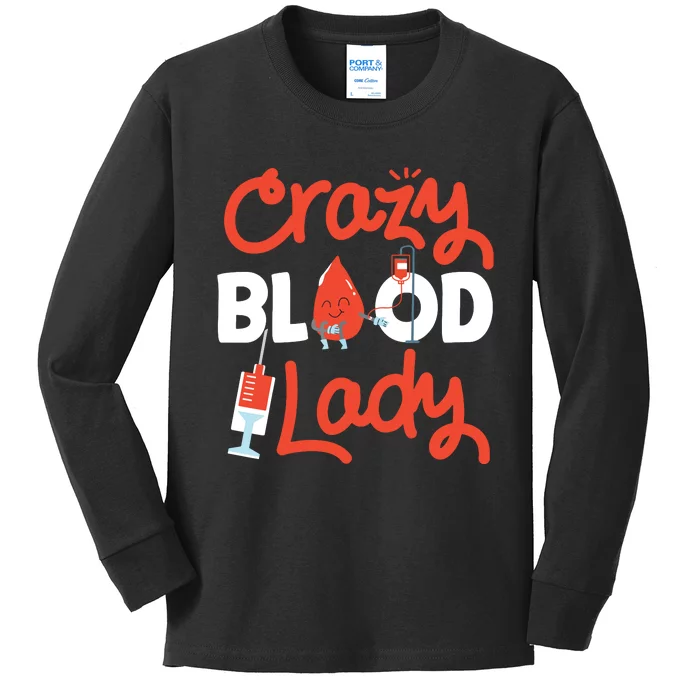 Phlebotomist Tech Technician Blood Kids Long Sleeve Shirt