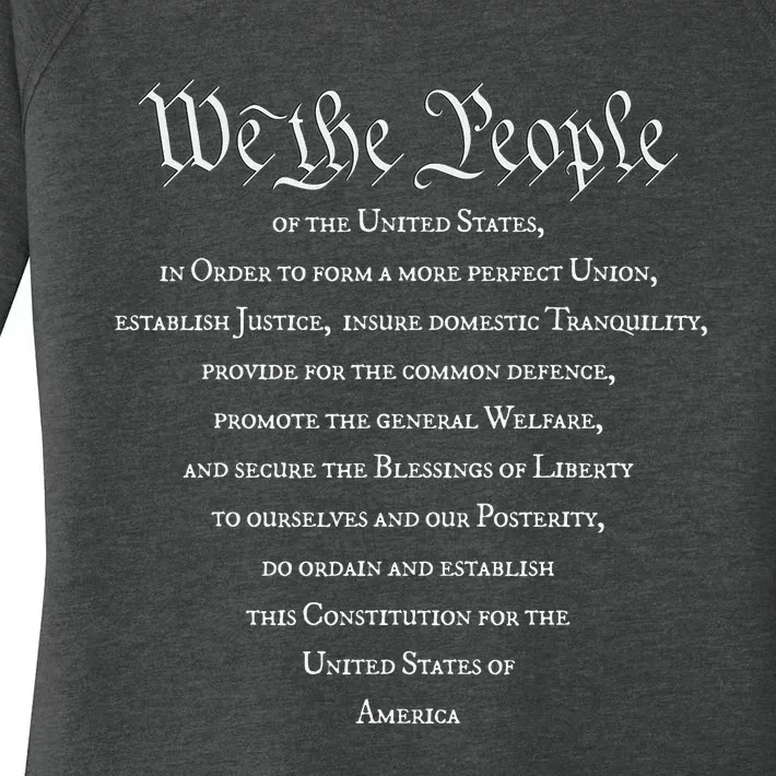 Preamble To the US Constitution 4th Of July We The People Women's Perfect Tri Tunic Long Sleeve Shirt