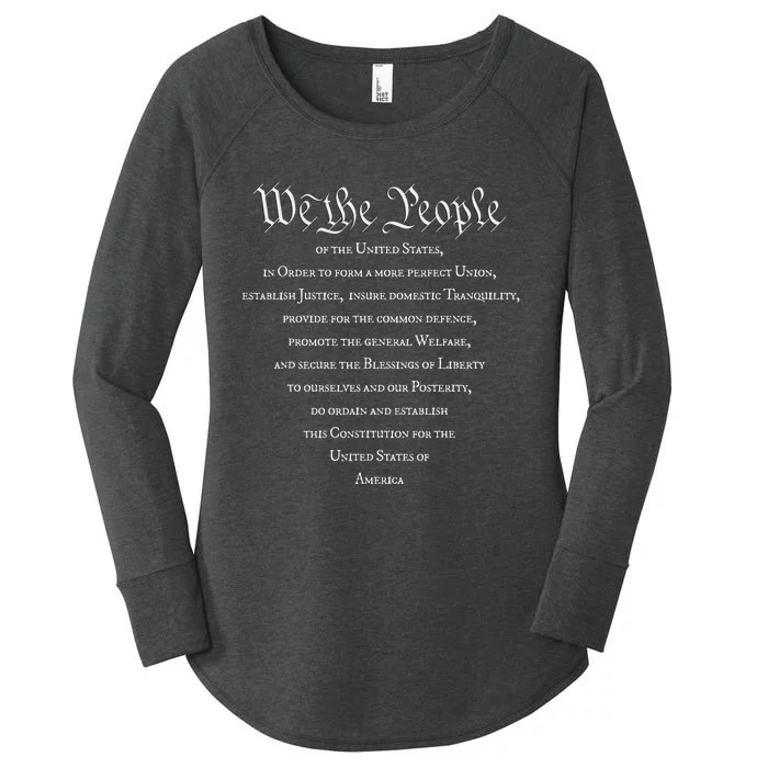 Preamble To the US Constitution 4th Of July We The People Women's Perfect Tri Tunic Long Sleeve Shirt