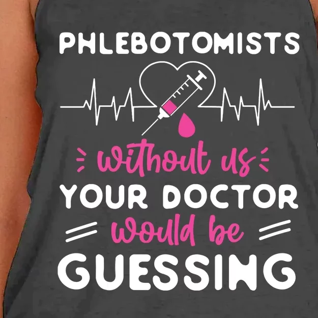 Phlebotomist Tech Technician Women's Knotted Racerback Tank