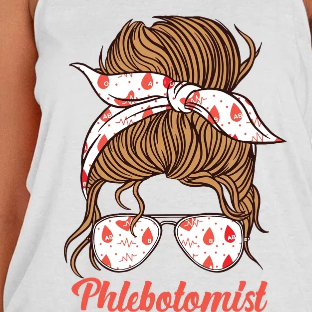 Phlebotomist Tech Technician Girl Women's Knotted Racerback Tank