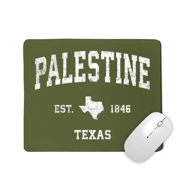 Palestine Texas Tx Vintage Athletic Sports Mousepad