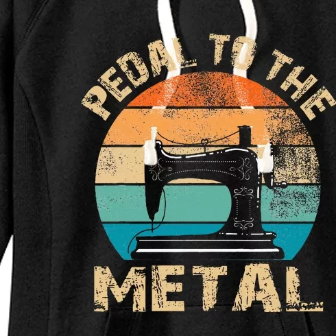 Pedal To The Metal Sewing Machine Quilter Quilting Women's Fleece Hoodie