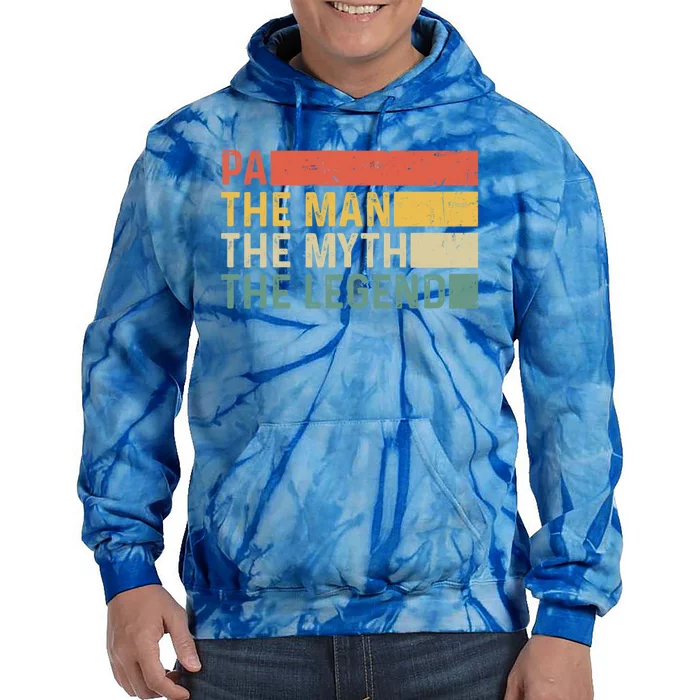 Pa The The Myth The Legend Vintage Gift For Pa Cute Gift Tie Dye Hoodie