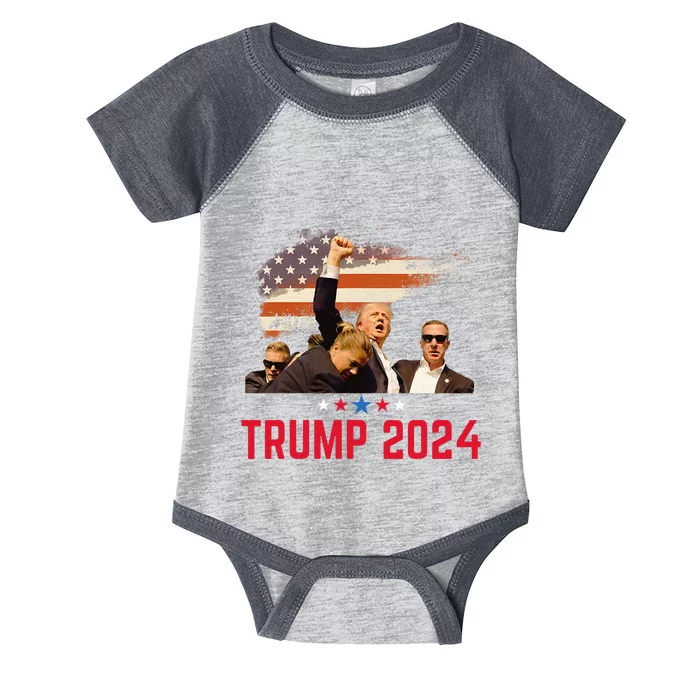 President Trump Trending Political Trump 2024 Infant Baby Jersey Bodysuit