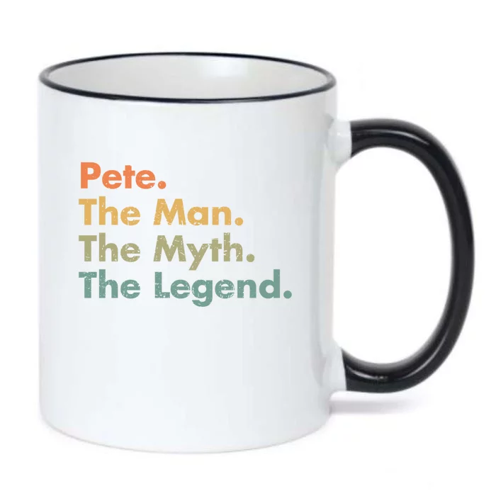 Pete The The Myth The Legend Dad Grandpa Gift Black Color Changing Mug