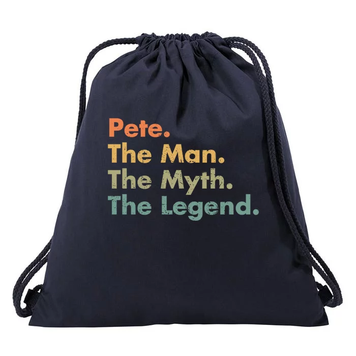 Pete The The Myth The Legend Dad Grandpa Gift Drawstring Bag