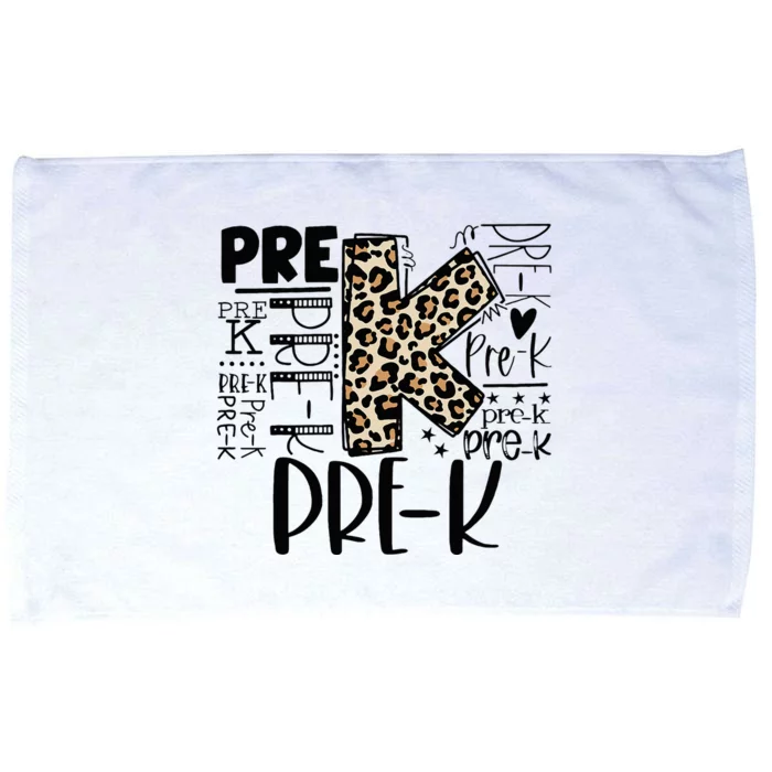 PreK Typography Team Pre K Teacher Back To School Microfiber Hand Towel