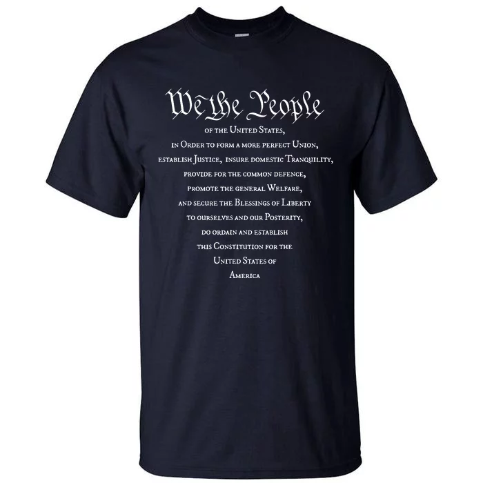 Preamble To The US Constitution 4th Of July We The People Tall T-Shirt