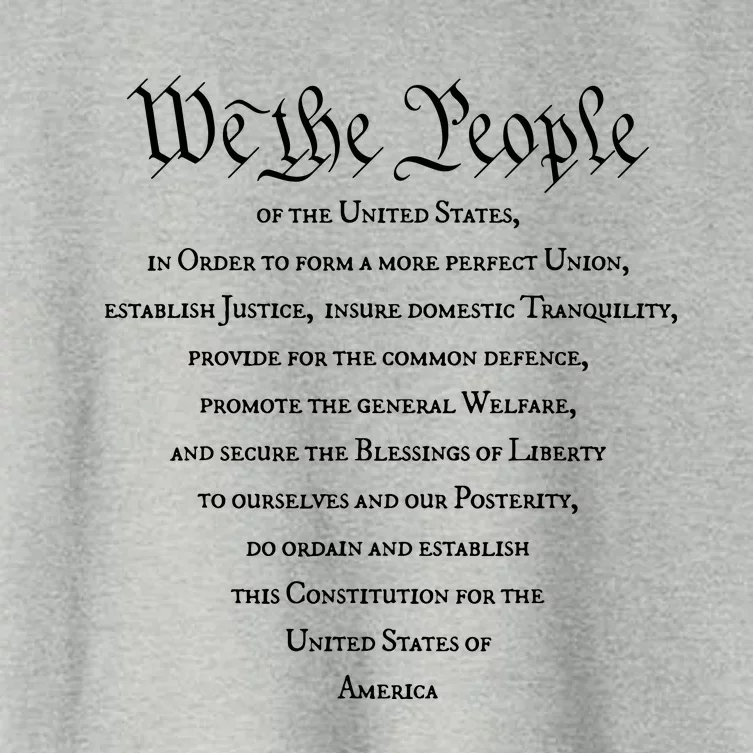 Preamble To The US Constitution 4th Of July We The People Women's Crop Top Tee