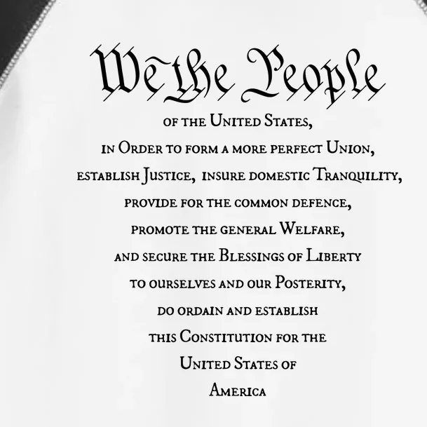 Preamble To The US Constitution 4th Of July We The People Toddler Fine Jersey T-Shirt