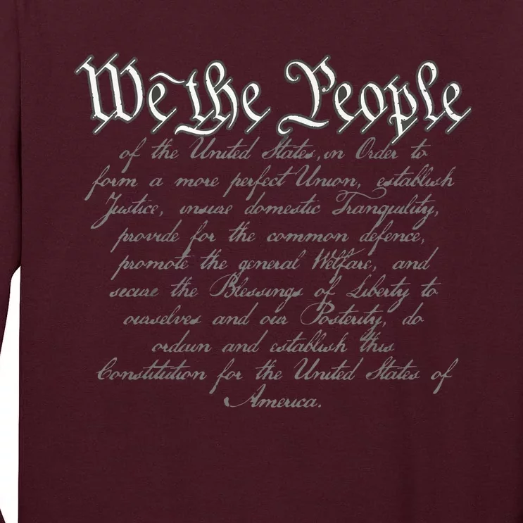 Preamble To The US Constitution 1776 We The People Tall Long Sleeve T-Shirt