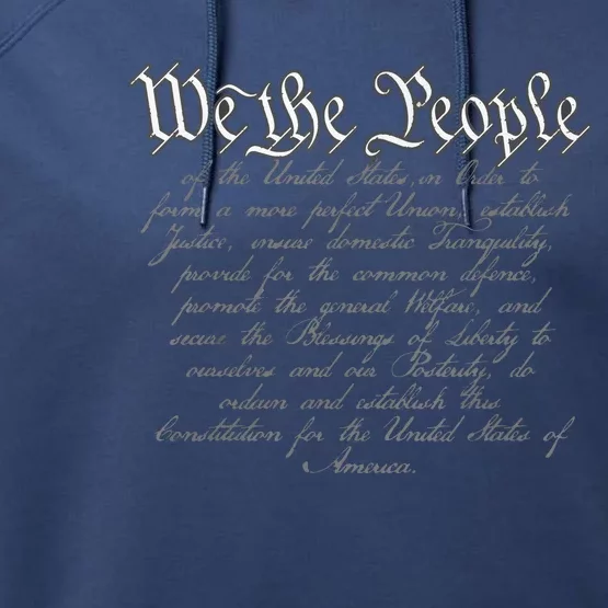 Preamble To The US Constitution 1776 We The People Performance Fleece Hoodie