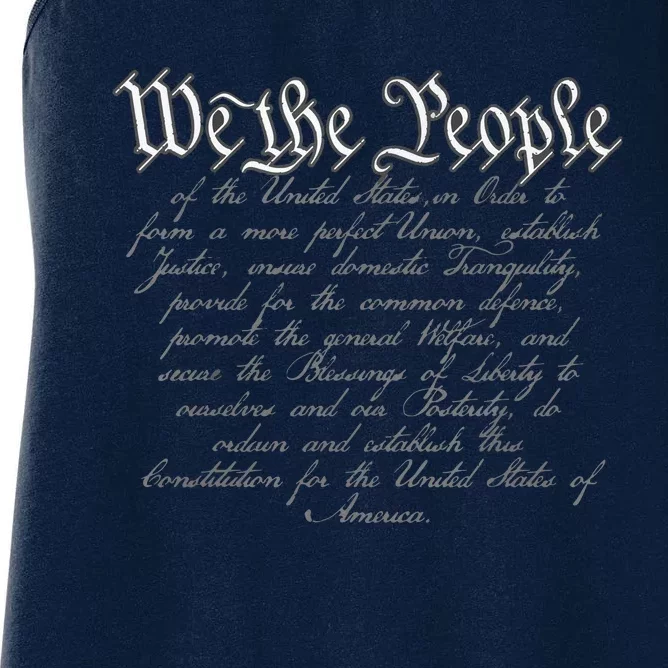 Preamble To The US Constitution 1776 We The People Women's Racerback Tank