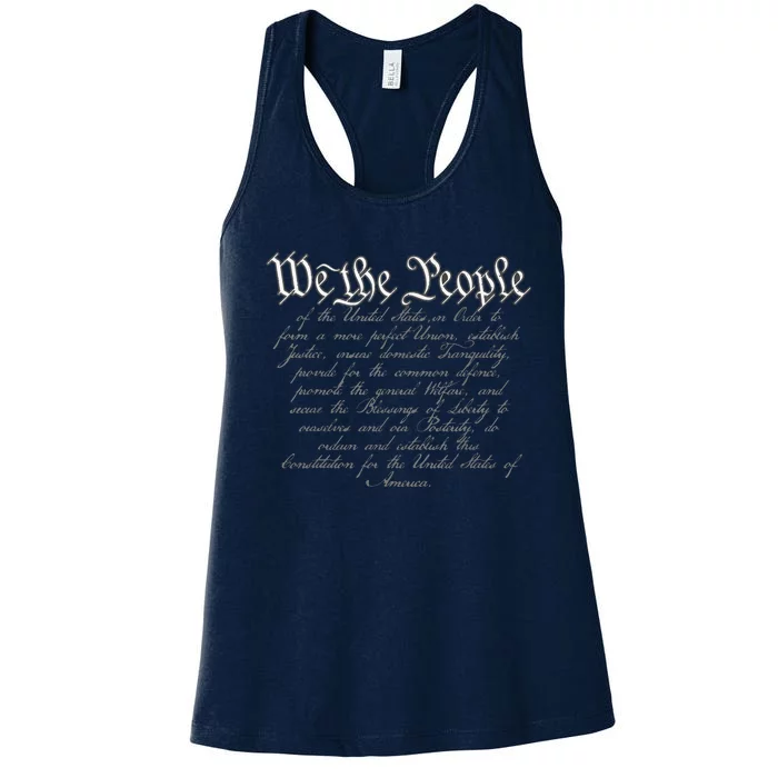 Preamble To The US Constitution 1776 We The People Women's Racerback Tank