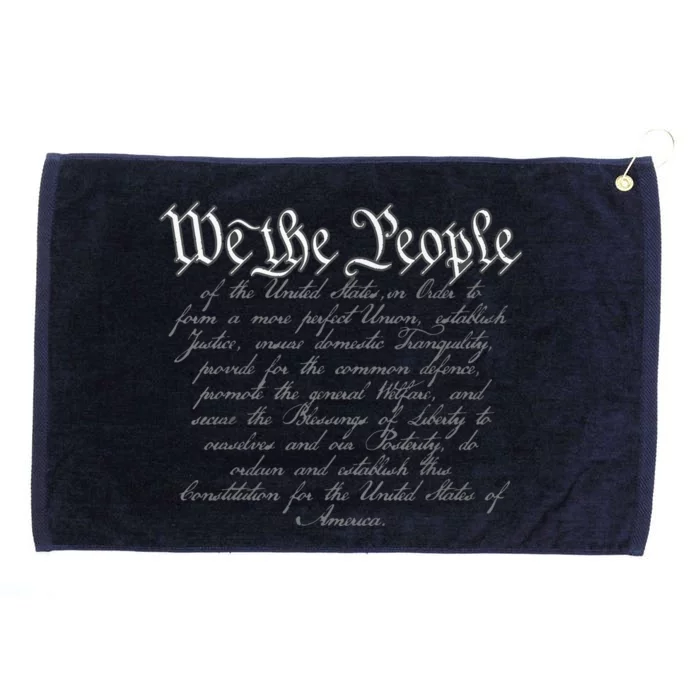 Preamble To The US Constitution 1776 We The People Grommeted Golf Towel