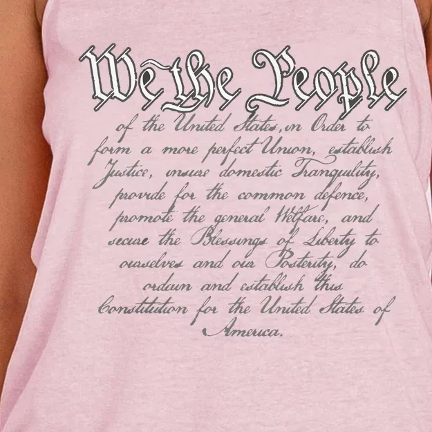 Preamble To The US Constitution 1776 We The People Women's Knotted Racerback Tank