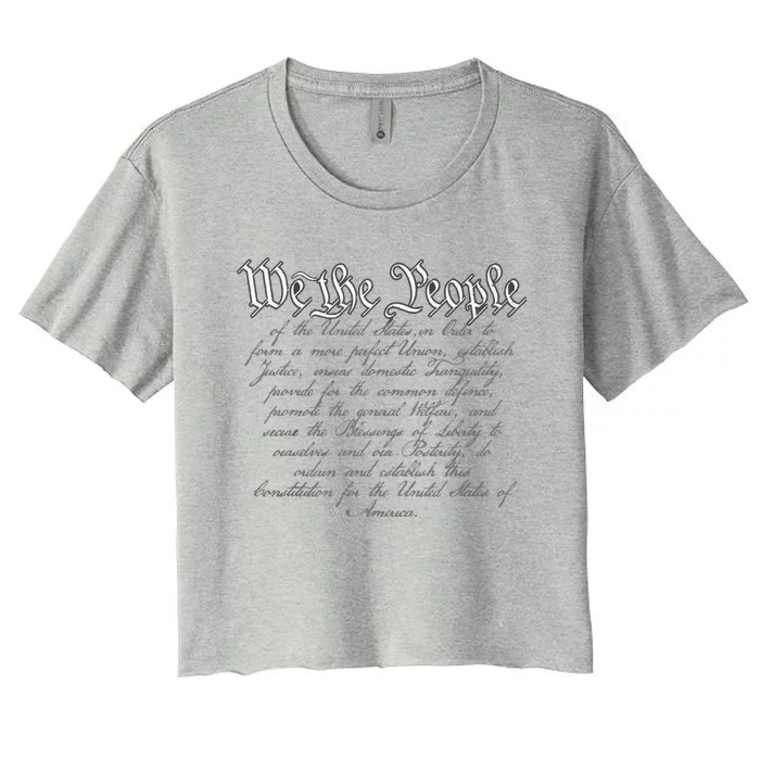 Preamble To The US Constitution 1776 We The People Women's Crop Top Tee