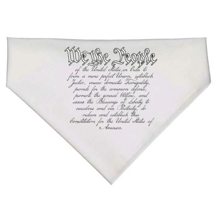 Preamble To The US Constitution 1776 We The People USA-Made Doggie Bandana