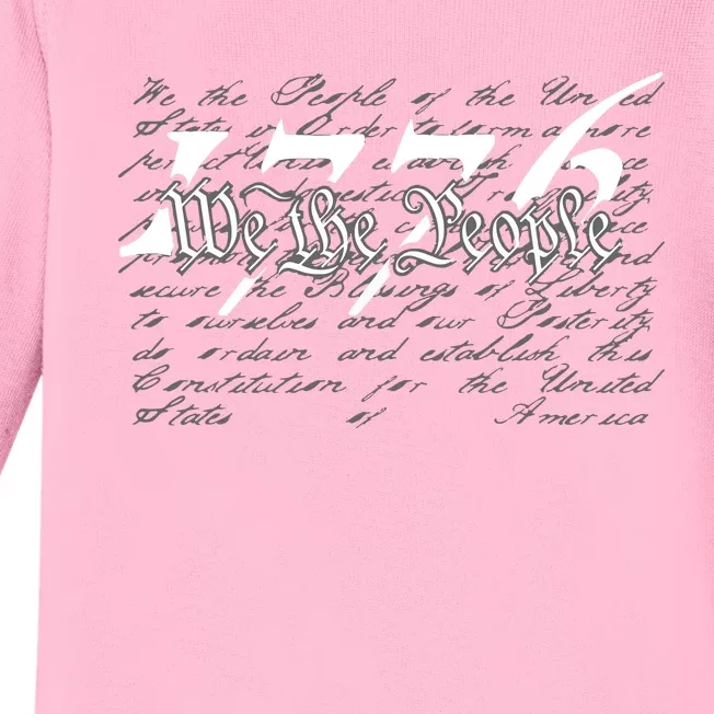 Preamble To The US Constitution 1776 We The People Baby Long Sleeve Bodysuit